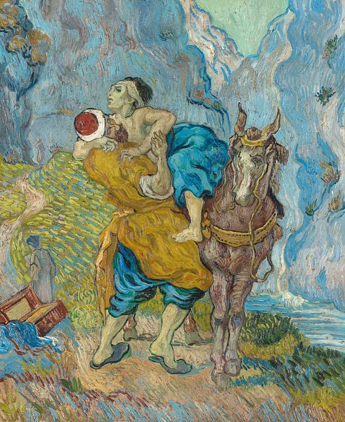 Der barmherzige Samariter (nach Delacroix), Vincent van Gogh von Meisterhafte Meister