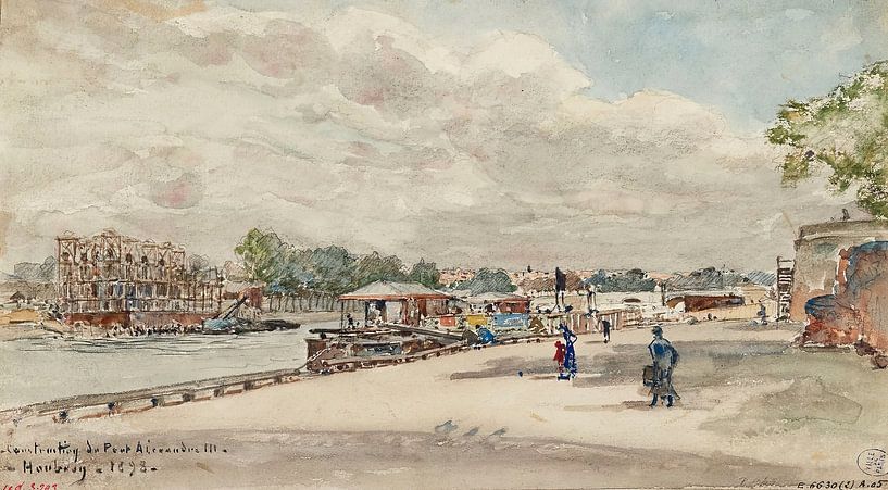 Frederic Houbron - Travaux de construction du pont Alexandre III, cour de la Reine, vus du quai d'Or by Peter Balan
