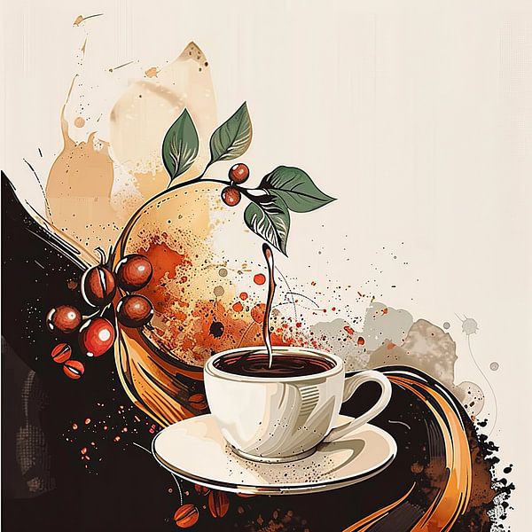 drink a cup of coffee or cappuccino by Egon Zitter