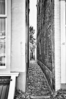 View into the narrow street Middelburg city
