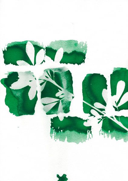 Abstrakte grüne Blätter von Lies Praet