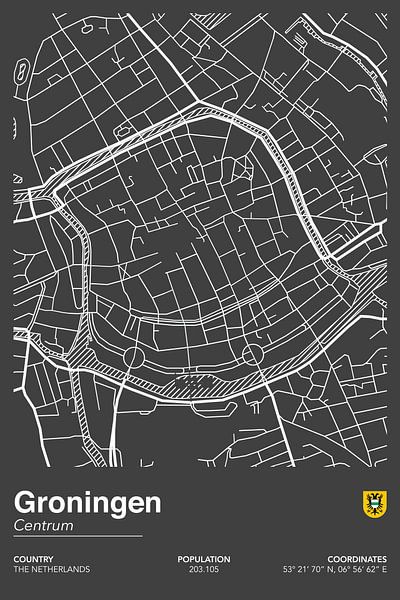 Stadtplan von Groningen von Walljar