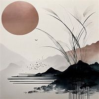 Japandi - WabiSabi art - Série : Paysage japonais - 6