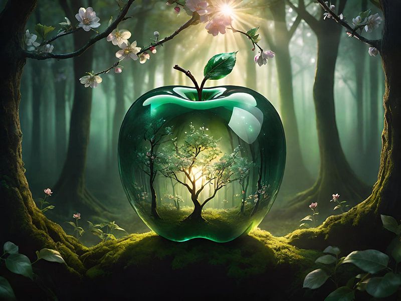 Glasapfel im Wald von Nicolette Vermeulen