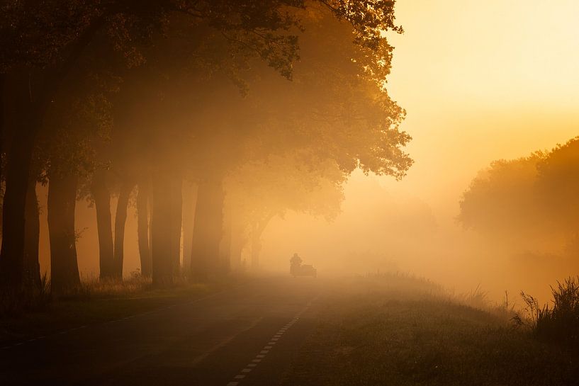 Motor met zijspan in de mist van KB Design & Photography (Karen Brouwer)