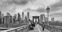 brooklyn bridge and what tourist do to capture the skyline