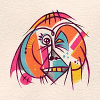 Abstrakte Gesichter Orang-Utan