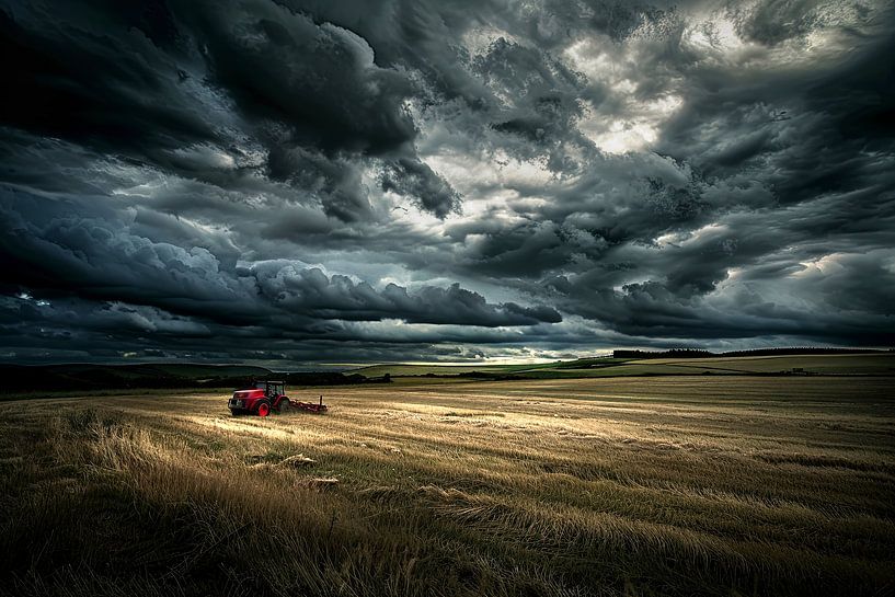 Traktor auf dem Feld von Egon Zitter