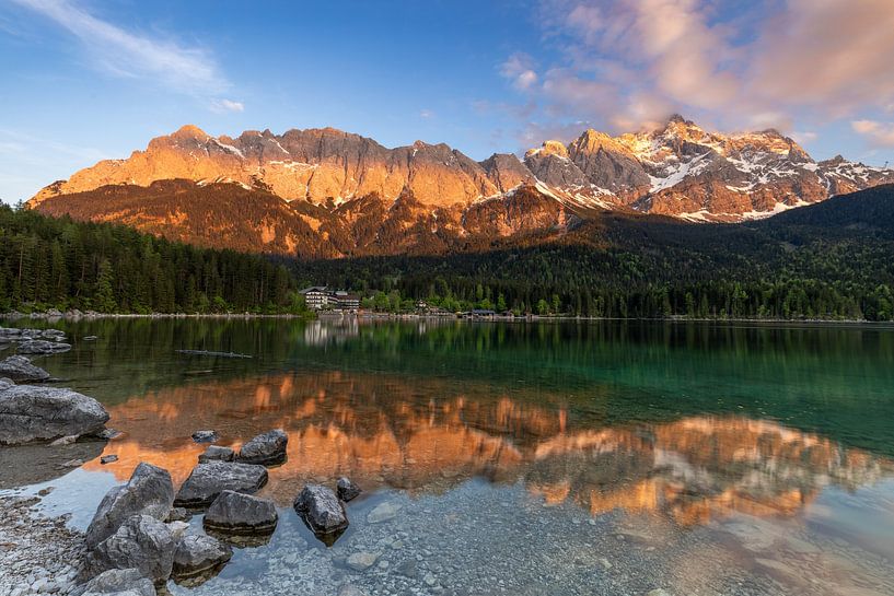 L'incandescence des Alpes au lac Eibsee par Christina Bauer Photos