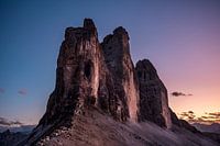 Drei Zinnen nach Sonnenuntergang