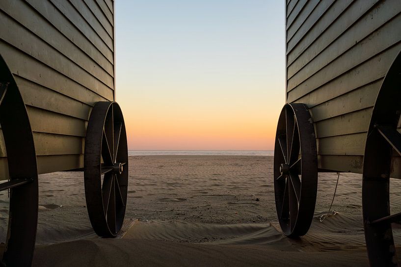 Cabines de plage à Bredene par Rik Verslype