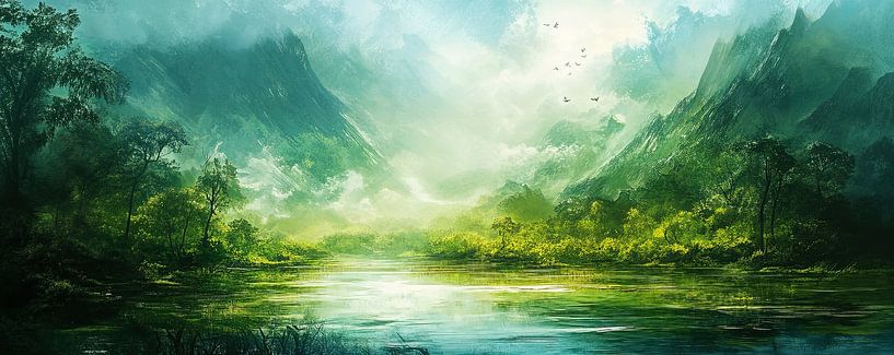 Grüne Berge von Kunst Laune