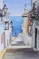 Meeresstrand Aquarell