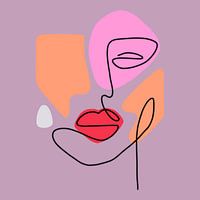 En forme - visage abstrait d'une femme