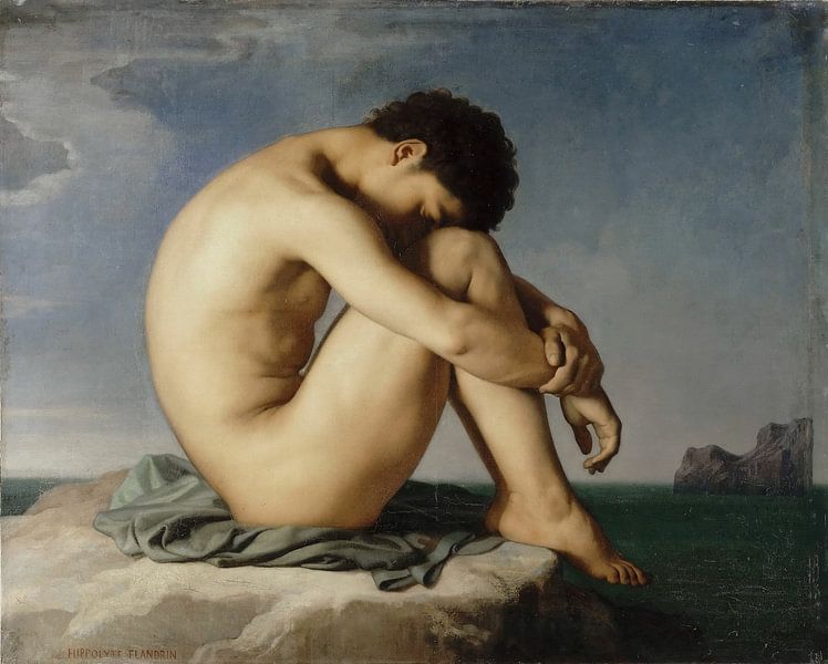 Hippolyte Flandrin, Jeune homme au bord de la mer, 1836 par Atelier Liesjes