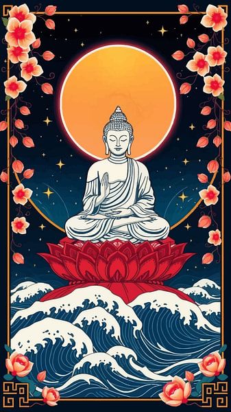 Buddha / Boeddha Meditation Lotus Flower by MIROKKU