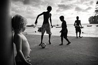 Soccer at the beach