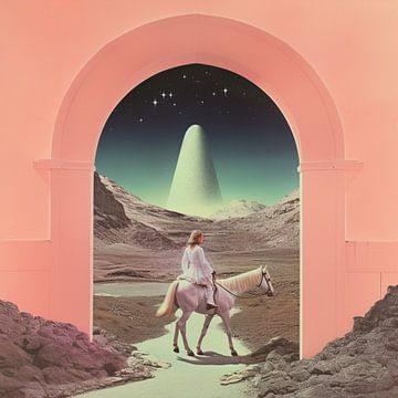 Eine neue Welt betreten Collagekunst von Samantha Hearn