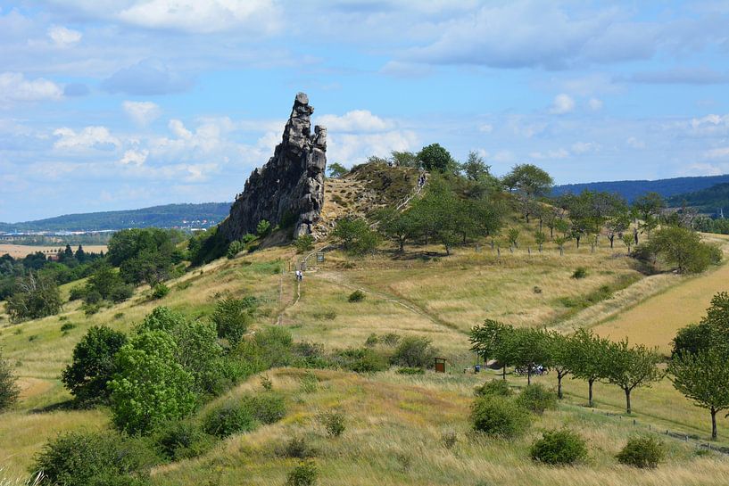 De imposante Königstein op de Teufelsmauer bij Thale van My Footprints