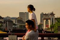 Vader en dochter in China