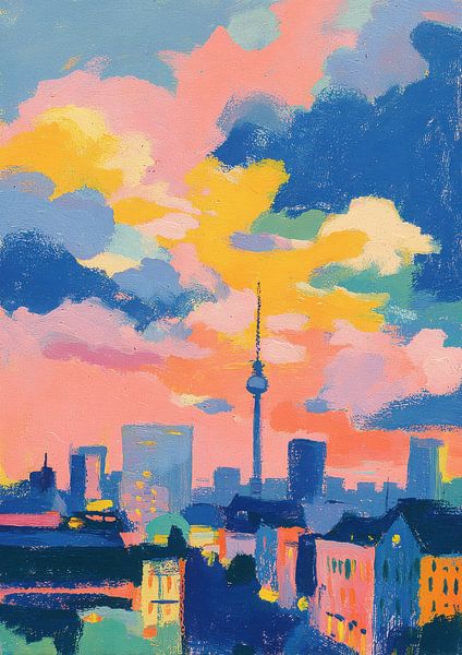 Berlin Skyline Matisse-Stil von Niklas Maximilian