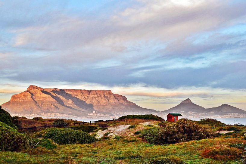 Table Mountain in Cape Town at sunrise by Werner Lehmann