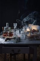 Stillleben Getränk und Käse