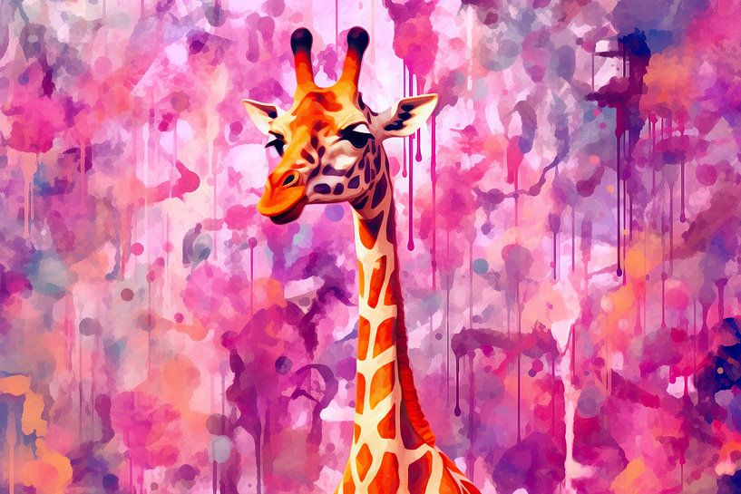 Giraffe Fotografie | Abstrakte Kunst von Blickfänger Gemälde