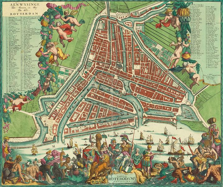 Map of Rotterdam, anonymous, 1721 - 1774 by Masterful Masters