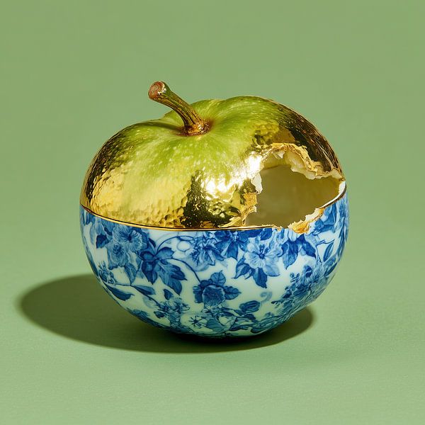 Delft Blue Apple of Desire by PixelMint.