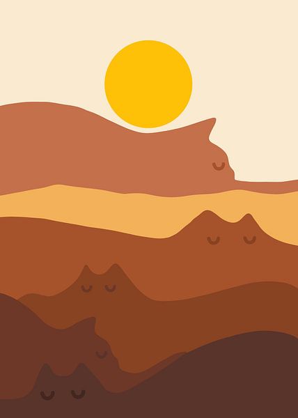 Collines des chats couchés par Humane