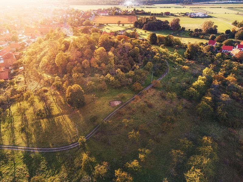 Stapelburg mit Burg aus der Luft von Oliver Henze