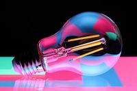 Colourful reflections in a lamp 6