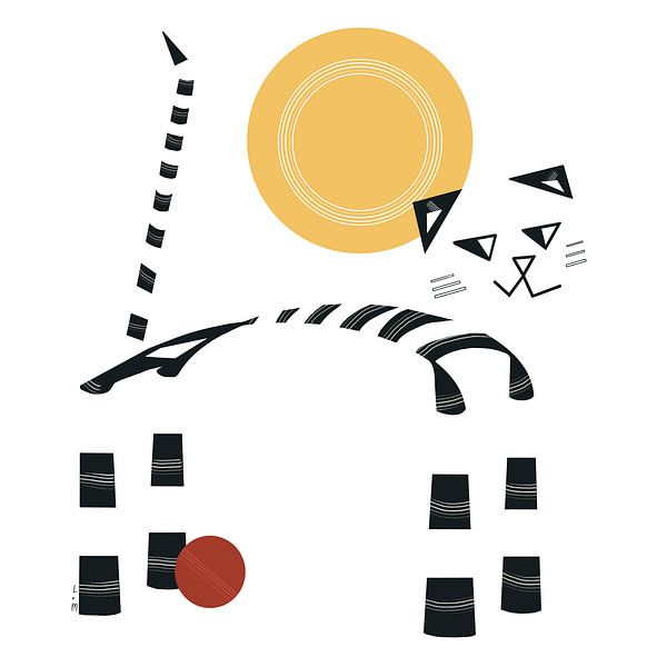 Le chat rayé avec balle par Linda van Moerkerken