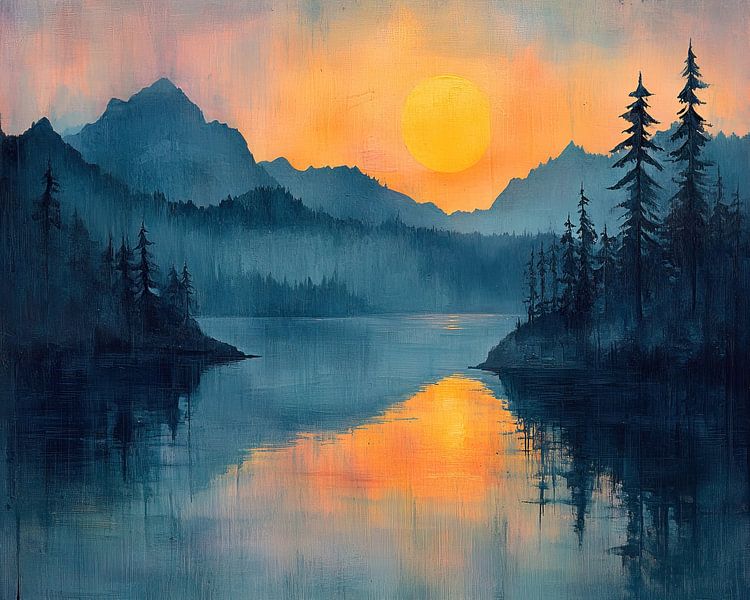 Flüsterndes Glühen von Abstraktes Gemälde