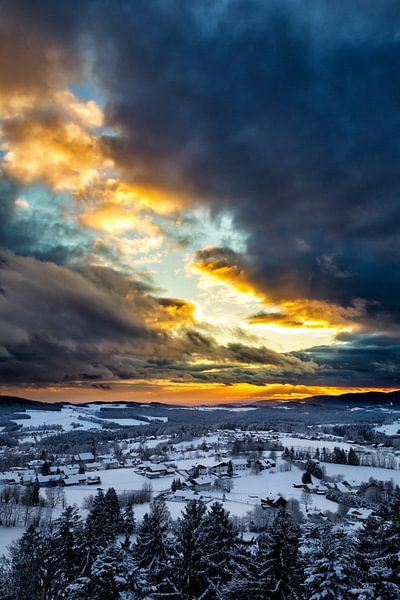 Sonnenuntergang im Bayrischen Wald von Dirk Rüter