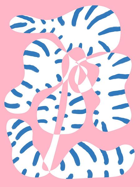 Abstrakte Formen Blume Tiger Druck von The Printable Studio