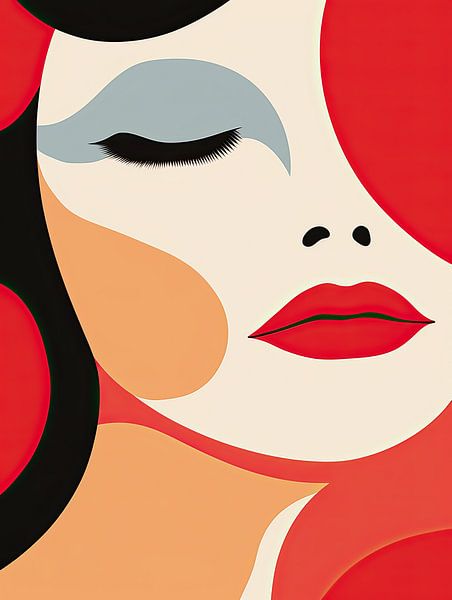 Abstraktes weibliches Gesicht von Imagine