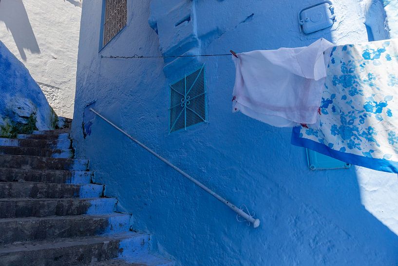 Traditional Moroccan architectural details in Chefchaouen Morocco, Africa by Tjeerd Kruse