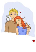 op de schouders van mijn liefste