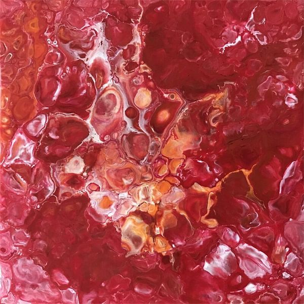 Blüte im Feuerrausch von KW Malerei