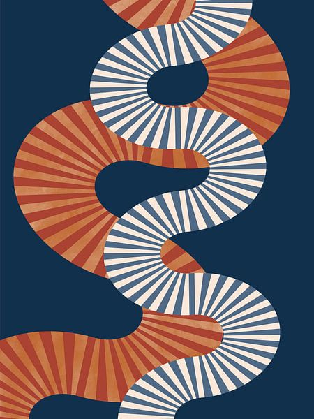 Wickelmuster in Retro-Farben von Elena Ristova