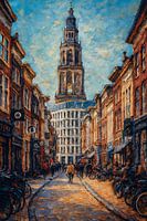 Oosterstraat à l'heure d'or