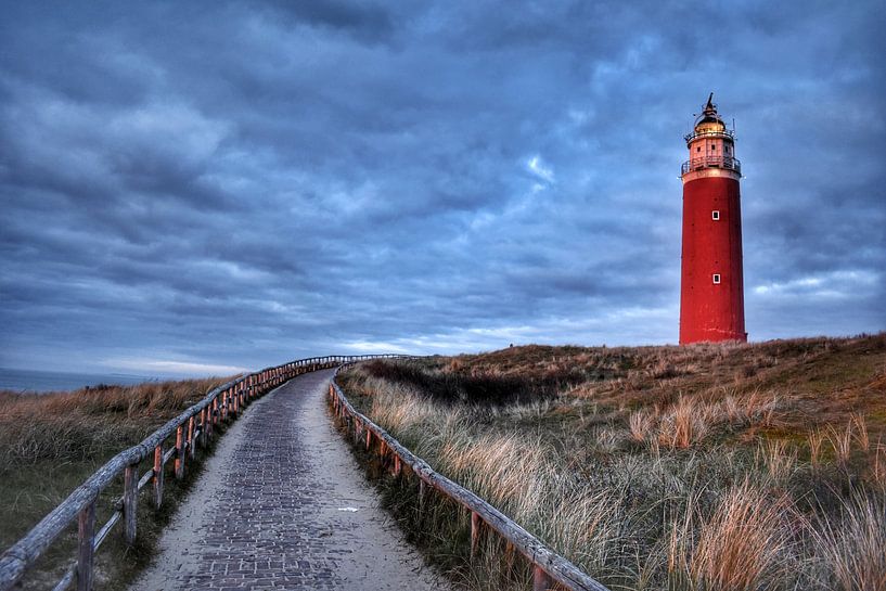Texel lighthouse at sunset by Stefan Wiebing Photography