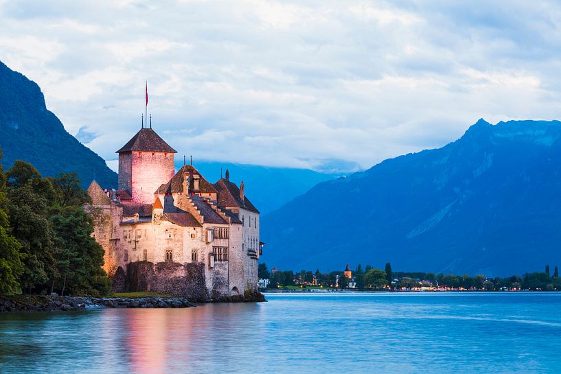 Schloss Chillon am Genfersee in der Schweiz von Werner Dieterich
