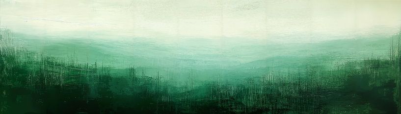 Abstrakt Grün | Horizont von Wunderbare Kunst
