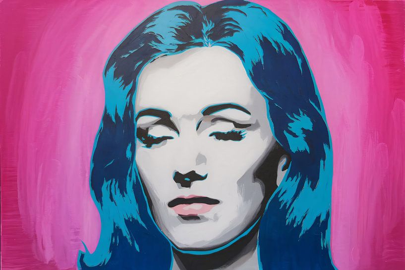 Buntes Pop Art Portrait Frau von Imperial Art House