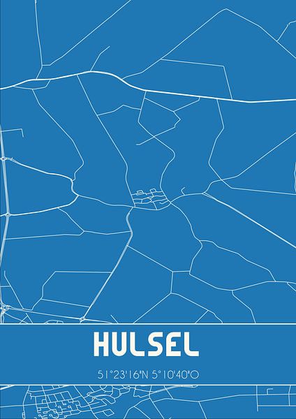 Blueprint | Map | Hulsel (North Brabant) by Prints of Place
