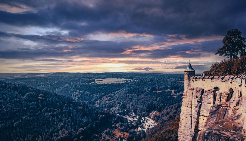 Panorama Ausblick von der Festung Königstein von Jakob Baranowski - Photography - Video - Photoshop