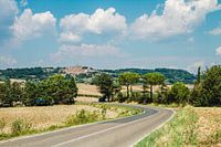 Blue sky and old city
